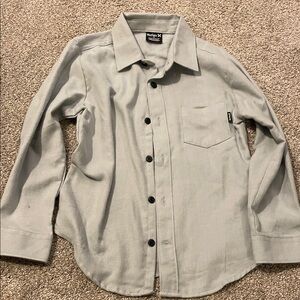 Hurley Kids Gray Flannel Button-Up Shirt
